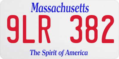 MA license plate 9LR382