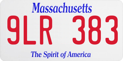 MA license plate 9LR383