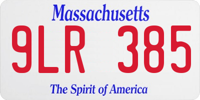 MA license plate 9LR385