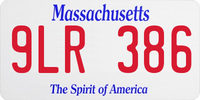 MA license plate 9LR386