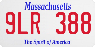 MA license plate 9LR388
