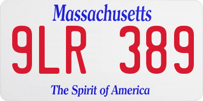 MA license plate 9LR389