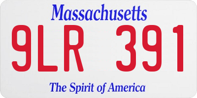 MA license plate 9LR391
