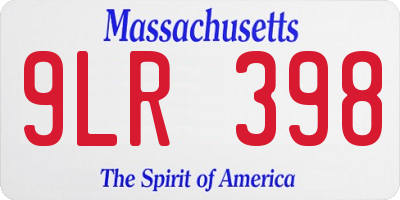 MA license plate 9LR398