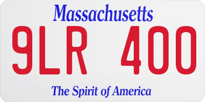 MA license plate 9LR400