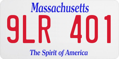 MA license plate 9LR401