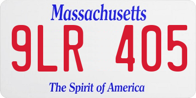 MA license plate 9LR405