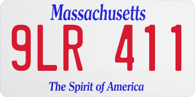 MA license plate 9LR411