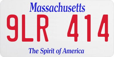 MA license plate 9LR414