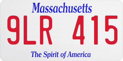 MA license plate 9LR415