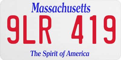 MA license plate 9LR419