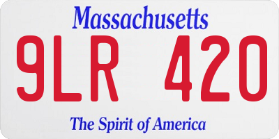 MA license plate 9LR420