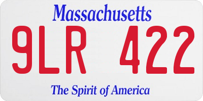 MA license plate 9LR422