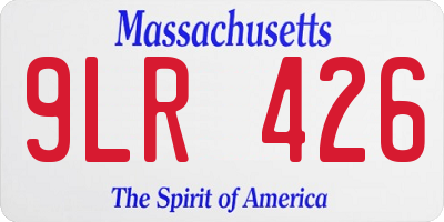 MA license plate 9LR426