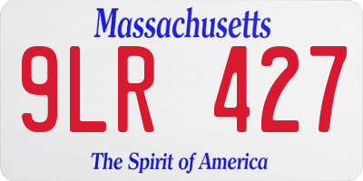 MA license plate 9LR427