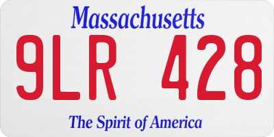 MA license plate 9LR428
