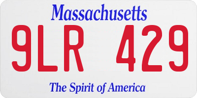 MA license plate 9LR429