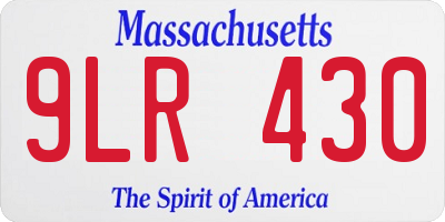 MA license plate 9LR430