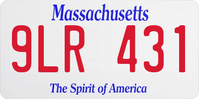 MA license plate 9LR431