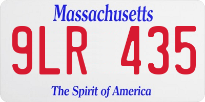 MA license plate 9LR435
