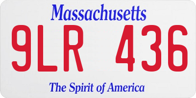 MA license plate 9LR436