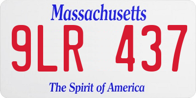 MA license plate 9LR437