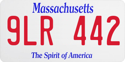 MA license plate 9LR442
