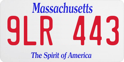 MA license plate 9LR443