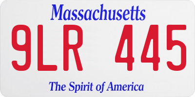 MA license plate 9LR445
