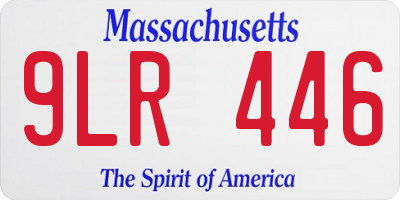 MA license plate 9LR446