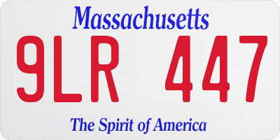 MA license plate 9LR447