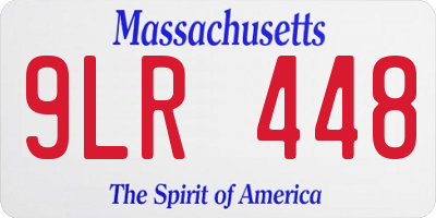 MA license plate 9LR448