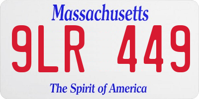MA license plate 9LR449