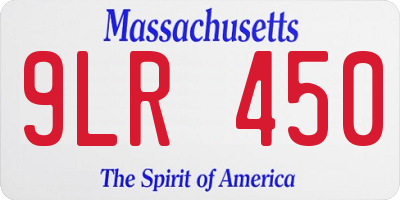 MA license plate 9LR450