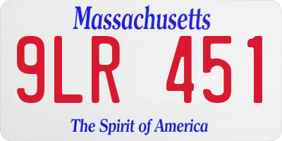 MA license plate 9LR451