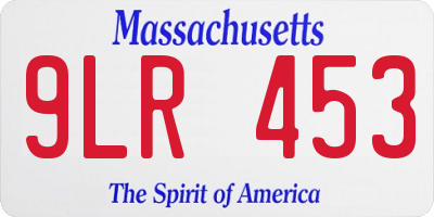 MA license plate 9LR453