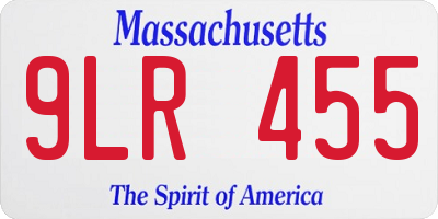 MA license plate 9LR455