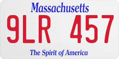 MA license plate 9LR457