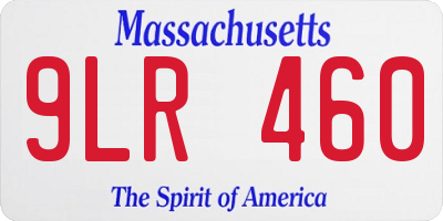 MA license plate 9LR460