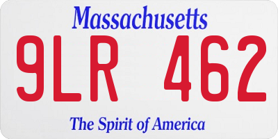 MA license plate 9LR462
