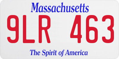 MA license plate 9LR463