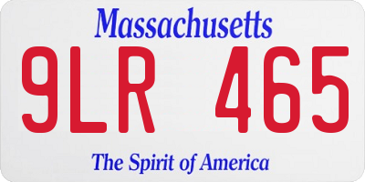 MA license plate 9LR465