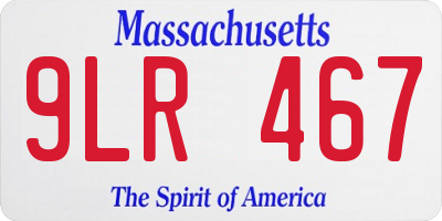 MA license plate 9LR467