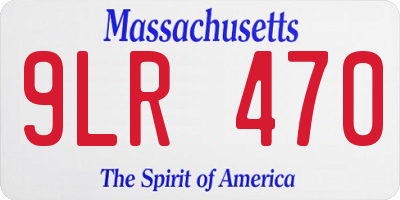 MA license plate 9LR470