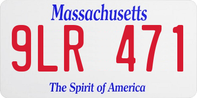 MA license plate 9LR471