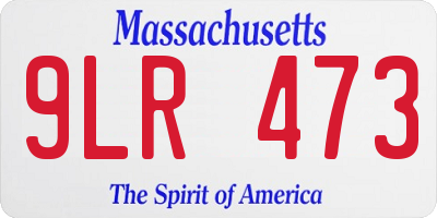 MA license plate 9LR473