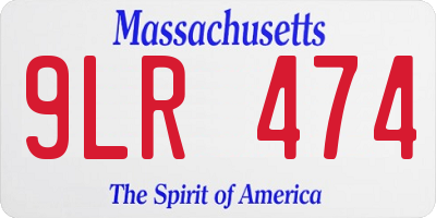 MA license plate 9LR474