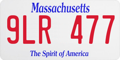 MA license plate 9LR477