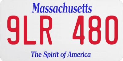 MA license plate 9LR480