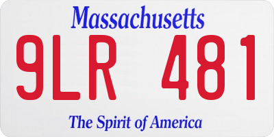 MA license plate 9LR481